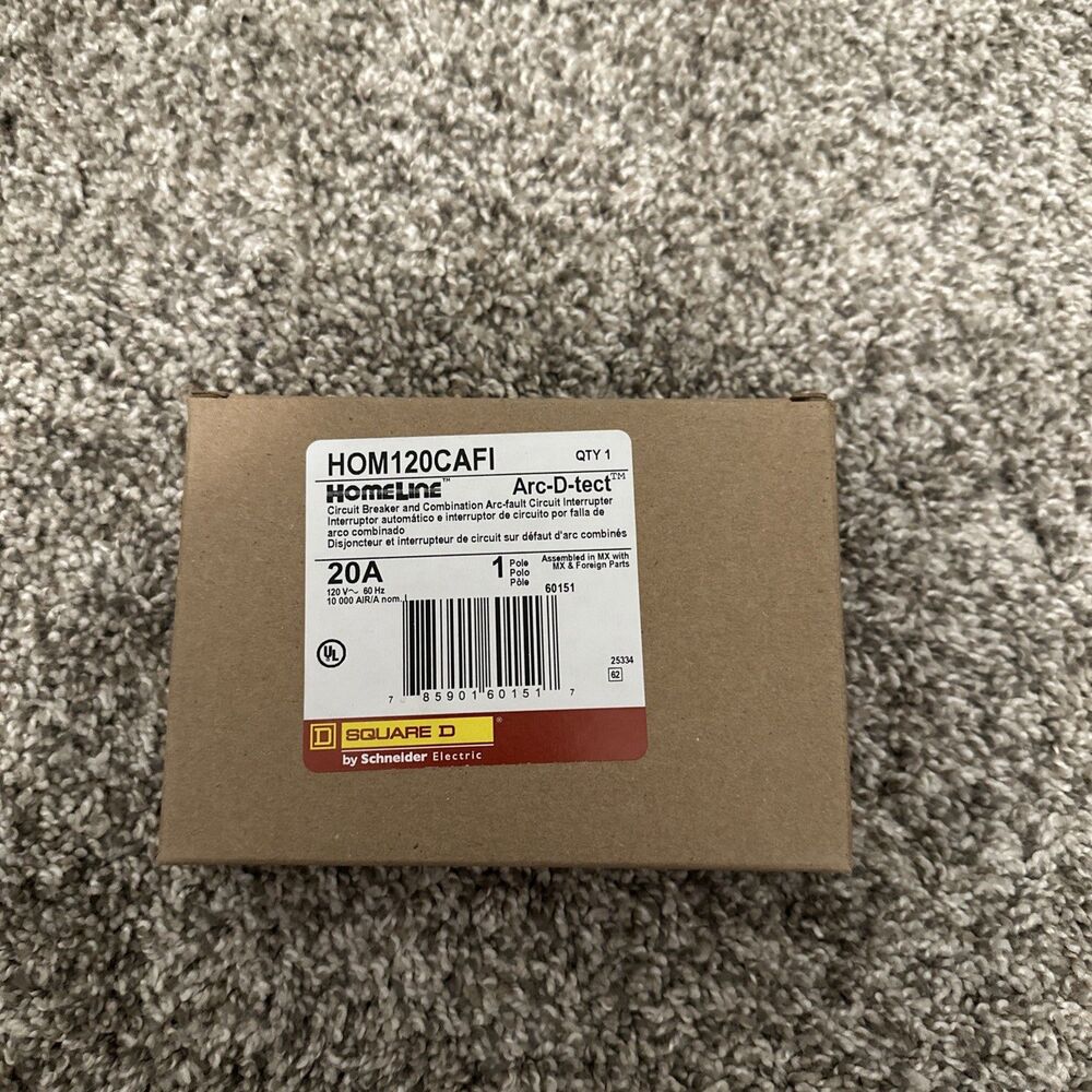 Square D HOM120CAFIC 20A Combination Arc Fault Circuit Interrupter (CAFI)